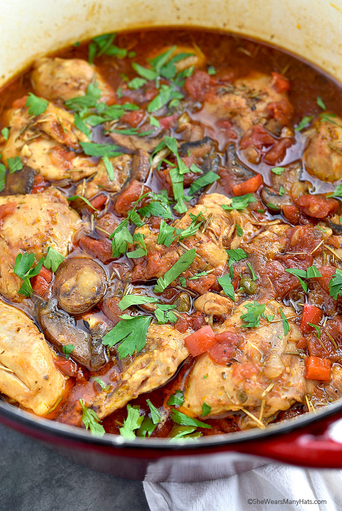 Chicken Cacciatore Recipe | She Wears Many Hats