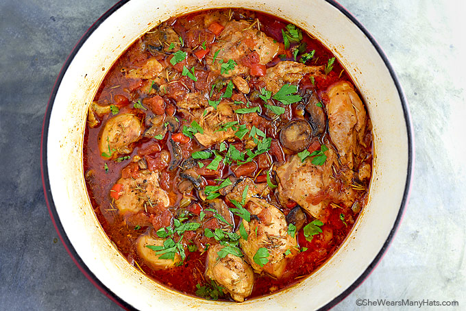 Chicken Cacciatore Recipe She Wears Many Hats