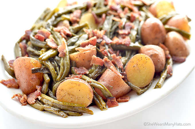 Southern Green Beans and Potatoes with Vidalia Onion and Bacon Recipe ...