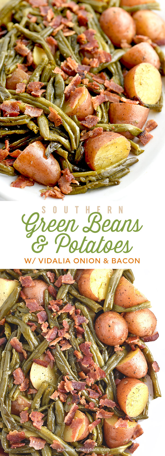 Southern Green Beans and Potatoes with Vidalia Onion and Bacon Recipe ...