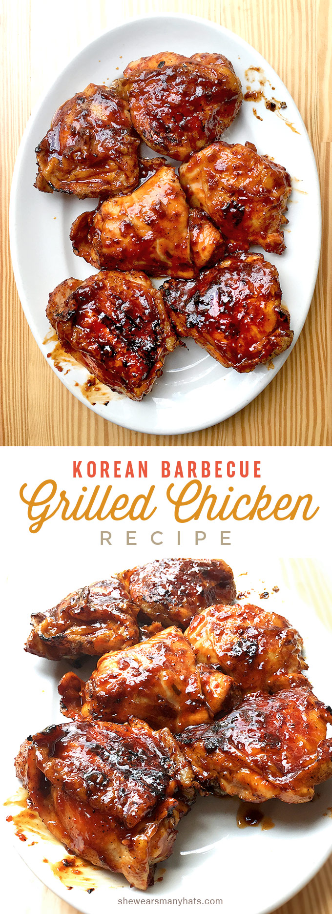 Korean BBQ Chicken Recipe | shewearsmanyhats.com