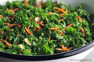 Garlicky Orange Kale Salad Recipe - She Wears Many Hats