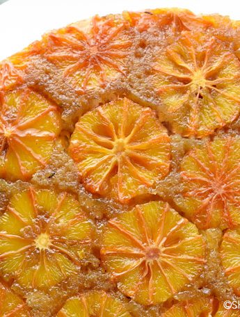 Blood Orange Thyme Upside Down Cake Recipe | shewearsmanyhats.com