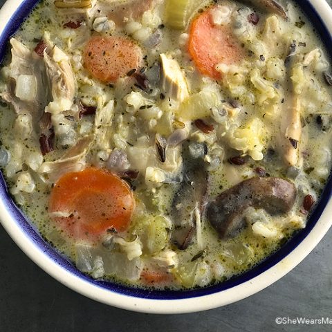 Creamy Chicken Wild Rice Soup Recipe She Wears Many Hats