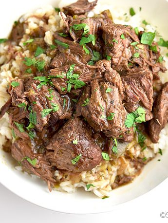Easy Stew Beef and Rice Recipe | shewearsmanyhats.com