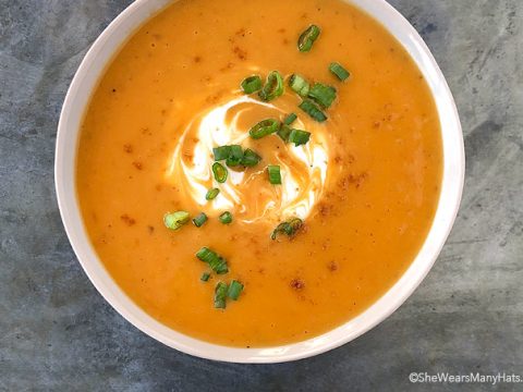 Creamy Sweet Potato Soup Recipe | She Wears Many Hats