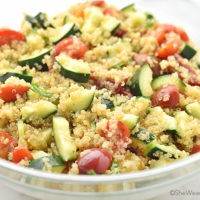 Cucumber and Tomato Quinoa Salad Recipe | shewearsmanyhats.com
