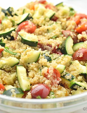 Cucumber and Tomato Quinoa Salad Recipe | shewearsmanyhats.com