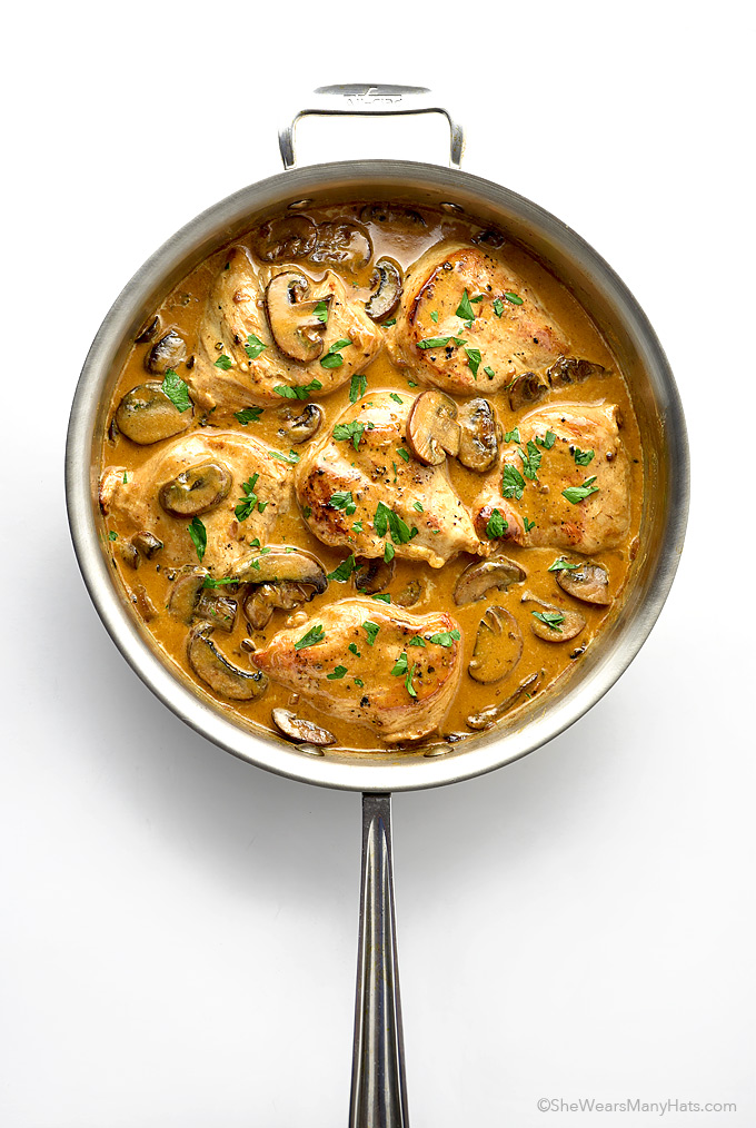 Chicken Breasts With Mushroom Cream Sauce Recipe She Wears Many Hats