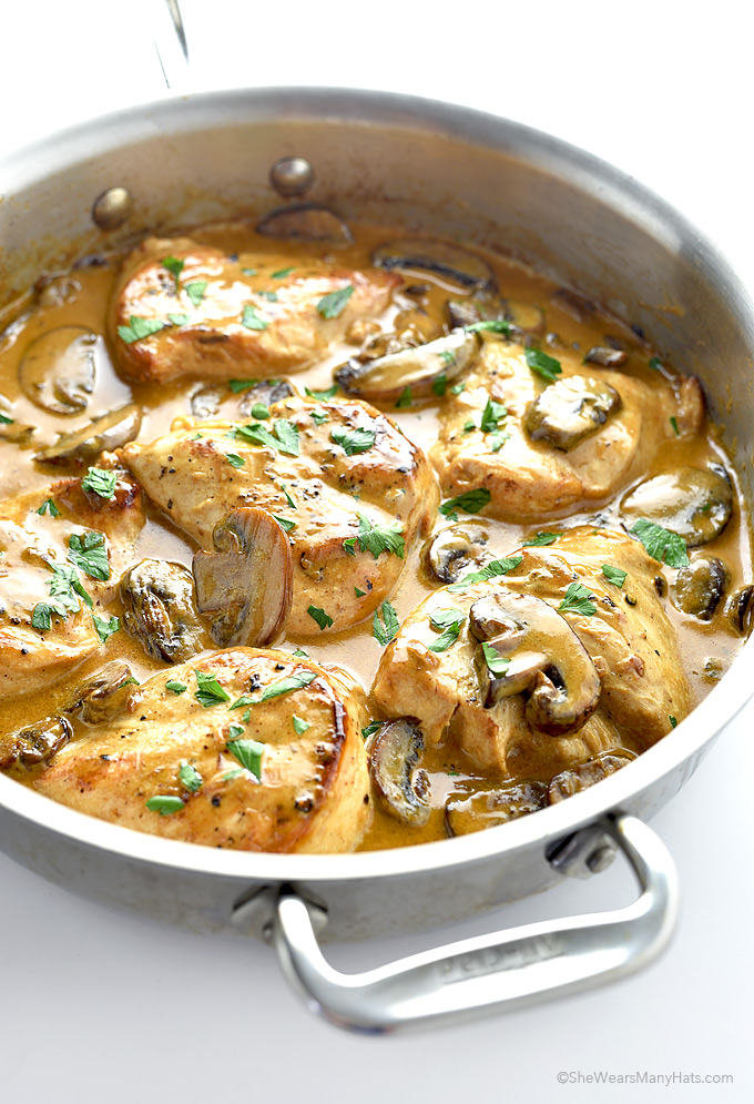 Chicken Breasts With Mushroom Cream Sauce Recipe She Wears