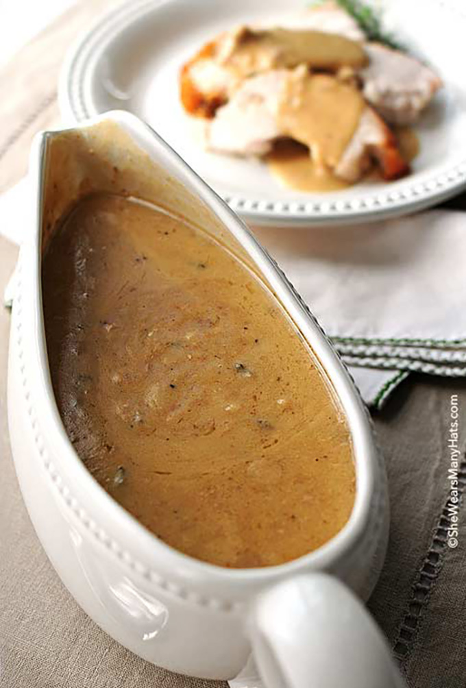 This classic Turkey Gravy recipe is a necessity for the Thanksgiving dinner menu.